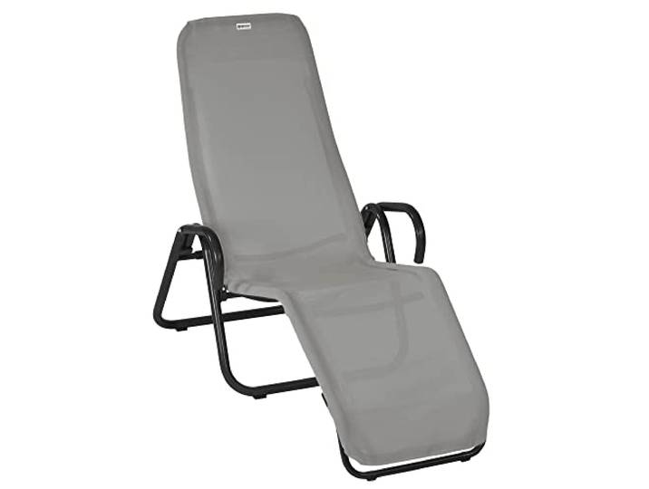 acamp Calypso Relaxliege - Klappbar - Saunaliege - Anthrazit Taupe