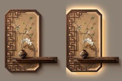 Useful Little Things New Chinese Style Luxurious Mural Wall Light For Living Room, Lobby, And Corridor c 33.46 X 39.37 In