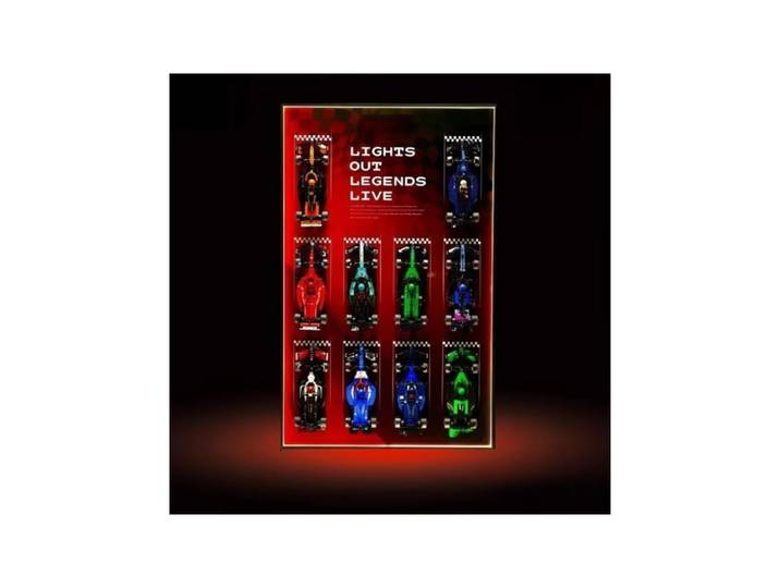 Boîte de présentation en acrylique pour la série Lego 77242 Speed Racing, boîte mystère 80x50cmx3cm, surface miroir, cadre photo de présentation