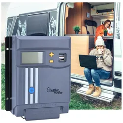 Casativo, Laderegler, MPPT Solar-Laderegler für 12 V & 24 V Batterien, bis zu 30 A, LCD-Display, USB-Ports