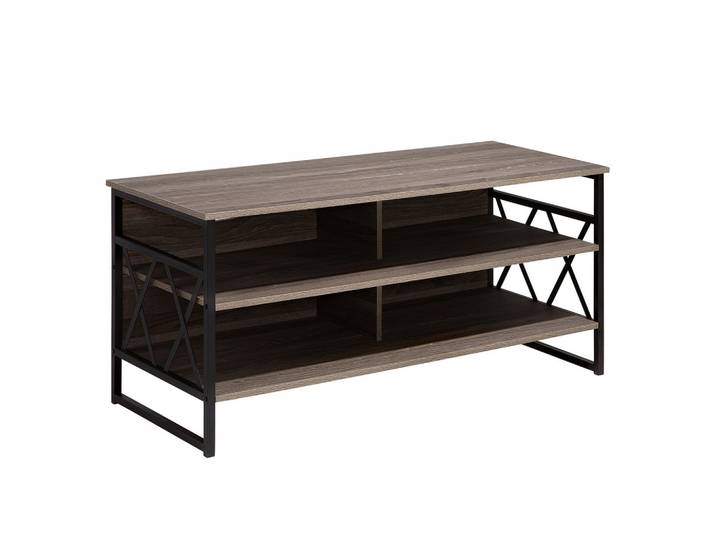 TV-MÖBEL Dunkelbraun, Schwarz CARLISLE 51/120/56 cm