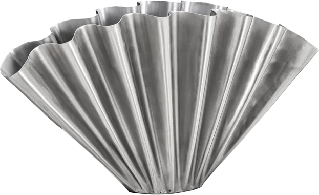 House Doctor Flood Vase Stor (Højde 30 Cm) - Børstet Sølv