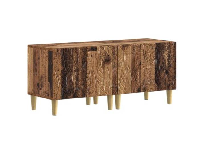 Kaorsrow 2er Set TV-Schrank Altholz-Optik aus Holzwerkstoff 49x35x43 cm Kompaktes Lowboard 2er Set fürs Schlafzimmer und Wohnzimmer mit viel Stauraum sowie flexibler Türwechsel-Montage.