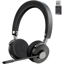 Yealink WELL Mairdi MRD-892BTD, Bluetooth headset (Kabellos, USB-C, Microsoft Teams, Zoom), Office Headset, Schwarz