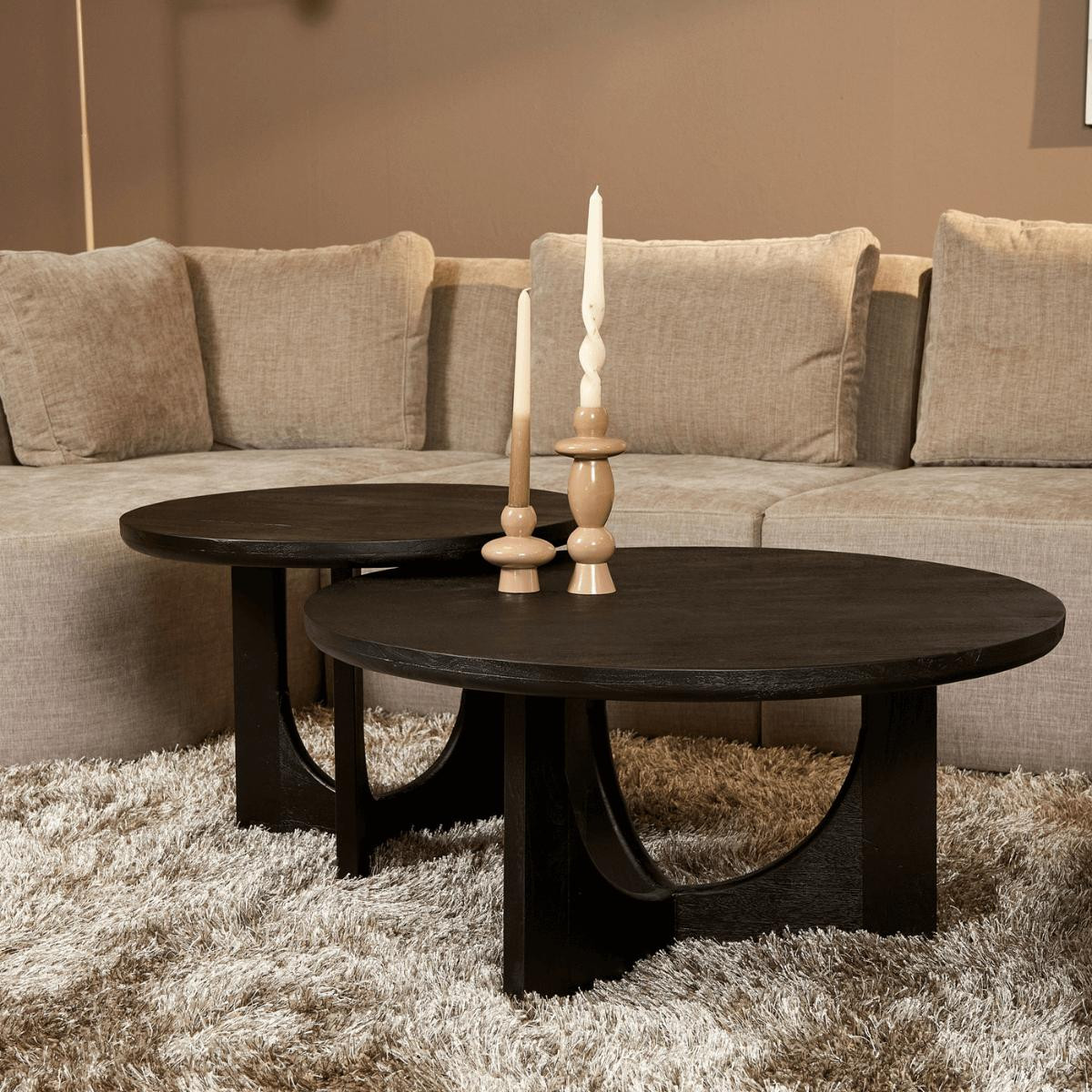 StarFurn Salontafel Guus Zwart Ø80cm