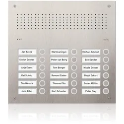 Ritto RGE1813225 Acero pur Edelstahl-Türstation Audio, 18 WE, Edelstahl