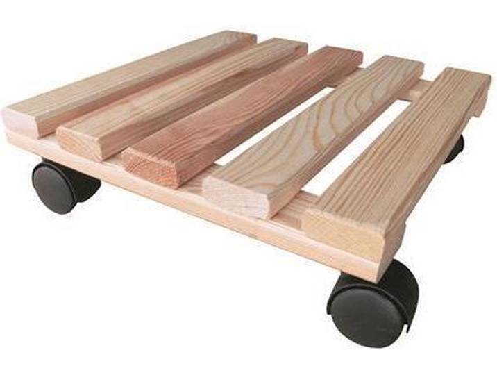 Plantentrolley - 30x30 cm - Vuren - Met wielen