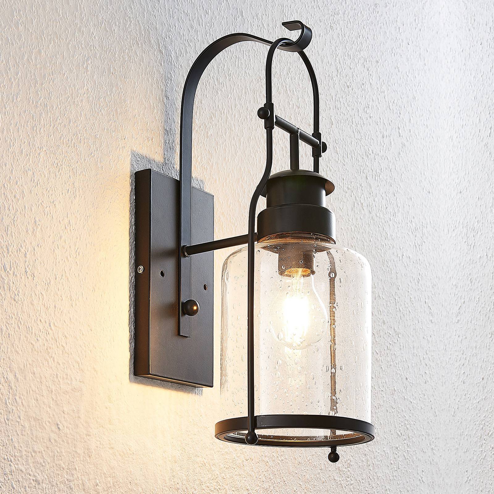 Wall Light Rozalie Lindby, dimmable, Black, Hallway, metal, Vintage, Wall Light