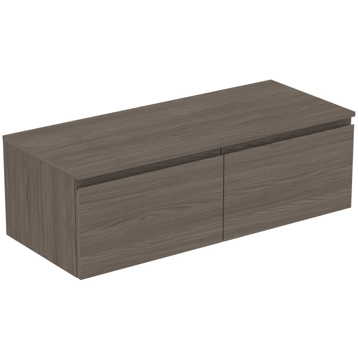 Ideal Standard Waschtischunterschrank Finesse Ausschnitt r/l 1202x505x378mm, 2 Auszüge Ulme dunkel, E3436UR