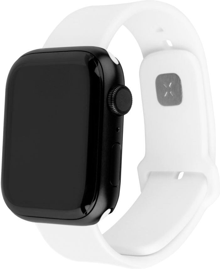 Fixed Apple Watch (42/44/SE/45/46mm) Sporty Silikone Rem Sæt - Hvid