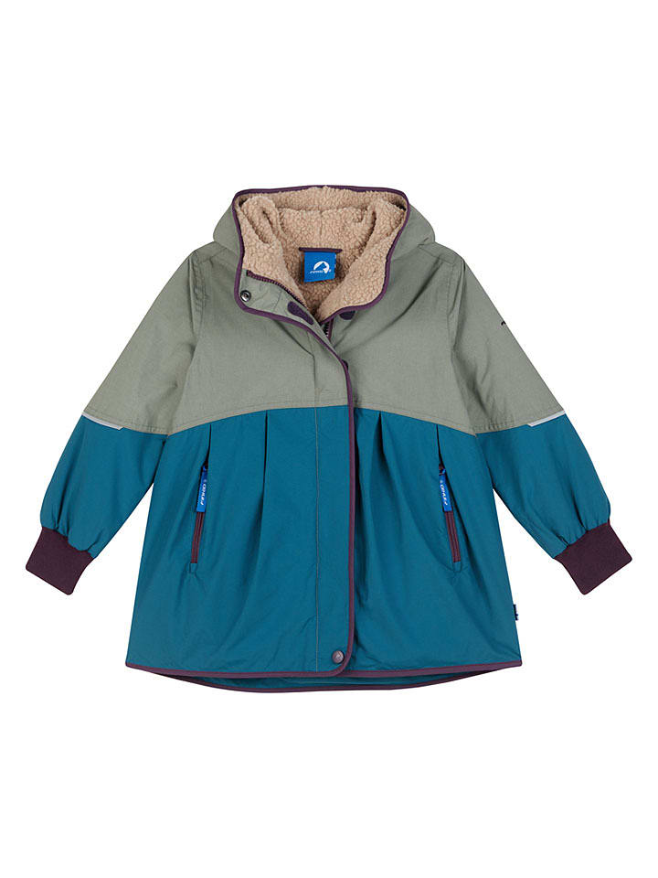 finkid Winterjacke "Aina Mukka" in Blau/ Grün - 140/150
