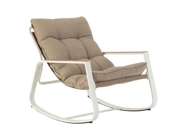 Hespéride – Felinio Schaukelstuhl in Taupe – Rostbeständiger, epoxidbeschichteter Stahl – Gartenmöbel für Terrasse, Balkon und Patio
