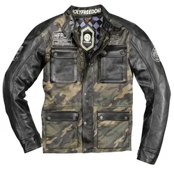 HolyFreedom Quattro Camo Motorrad Leder/Textil Jacke