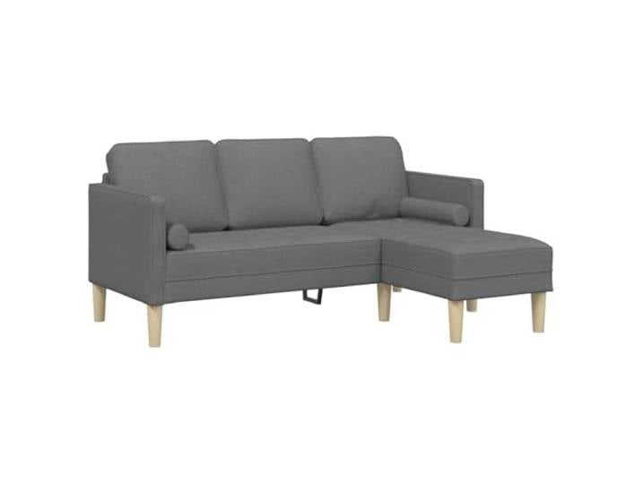 vidaXL Sofa Set mit Kissen Dunkelgrau Polyester, Wohnzimmer, Modulares Sofa-Set, Rechteckige Couch, Robuste Sitzgelegenheiten, Flexible Anordnung, Zeitgemäße Möbel