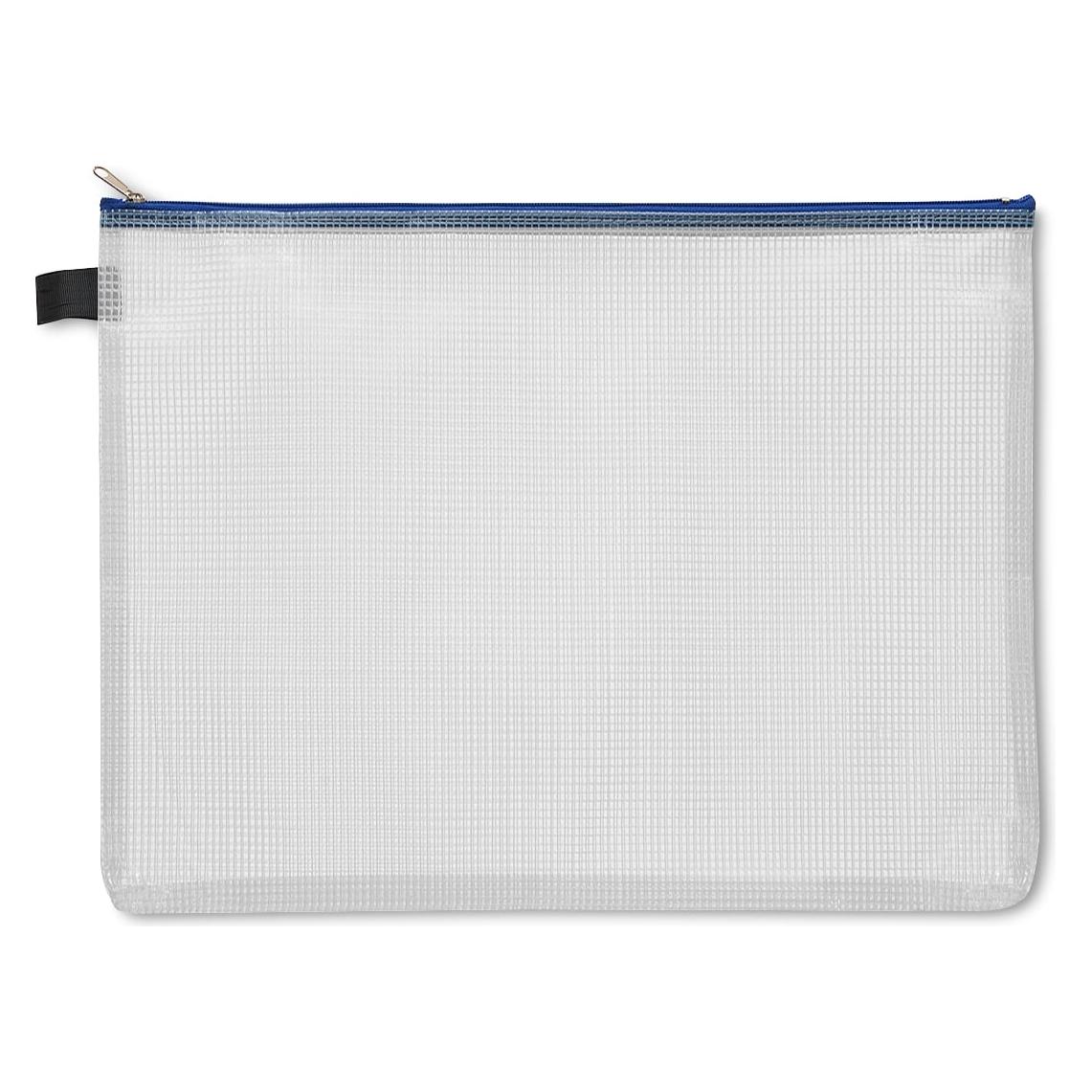 Foldersys Reissverschlussbeutel A4 transparent/blau 0,20 mm (A4, 1x) (40602-40)
