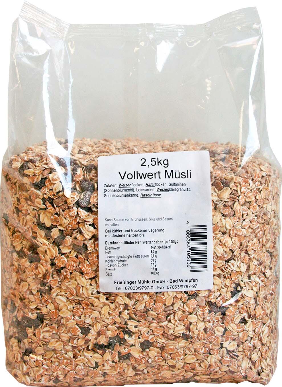 Frießinger Mühle Vollwert Müsli 2,5 kg 2540076006