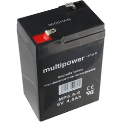 Multipower MP4.5-6 Blei Akku mit 4,8mm Faston Kontakten