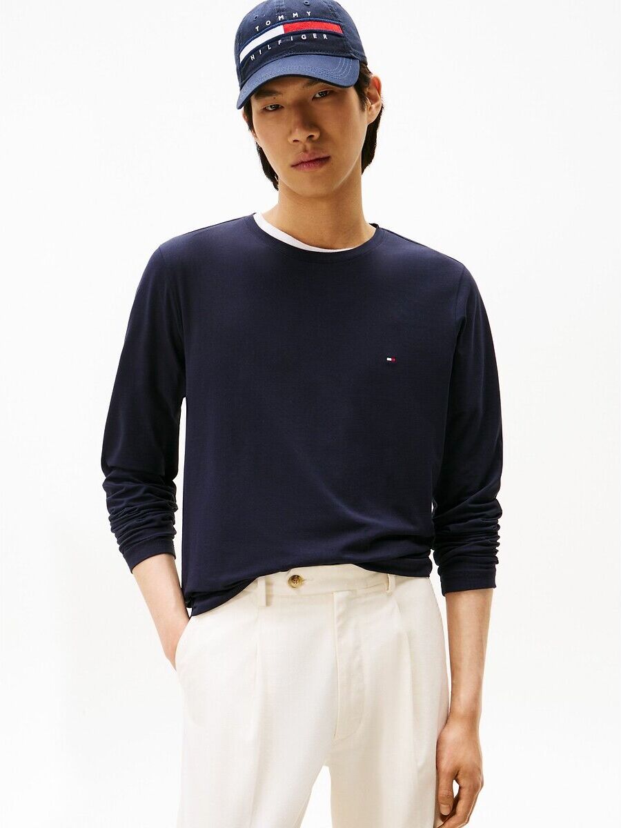 TOMMY HILFIGER T-shirt manches longues slim fit stretch