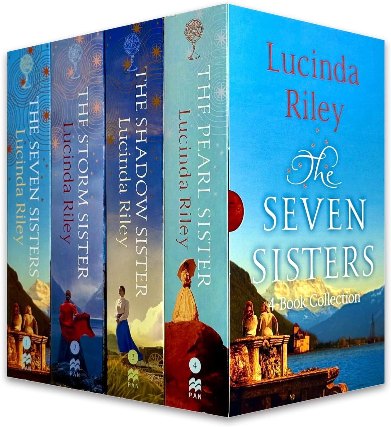 Pan Macmillan Seven Sisters Series by Lucinda Riley 4 Books Collection Box Set - Fiction Paperback - Family Saga Bestseller Gift Set