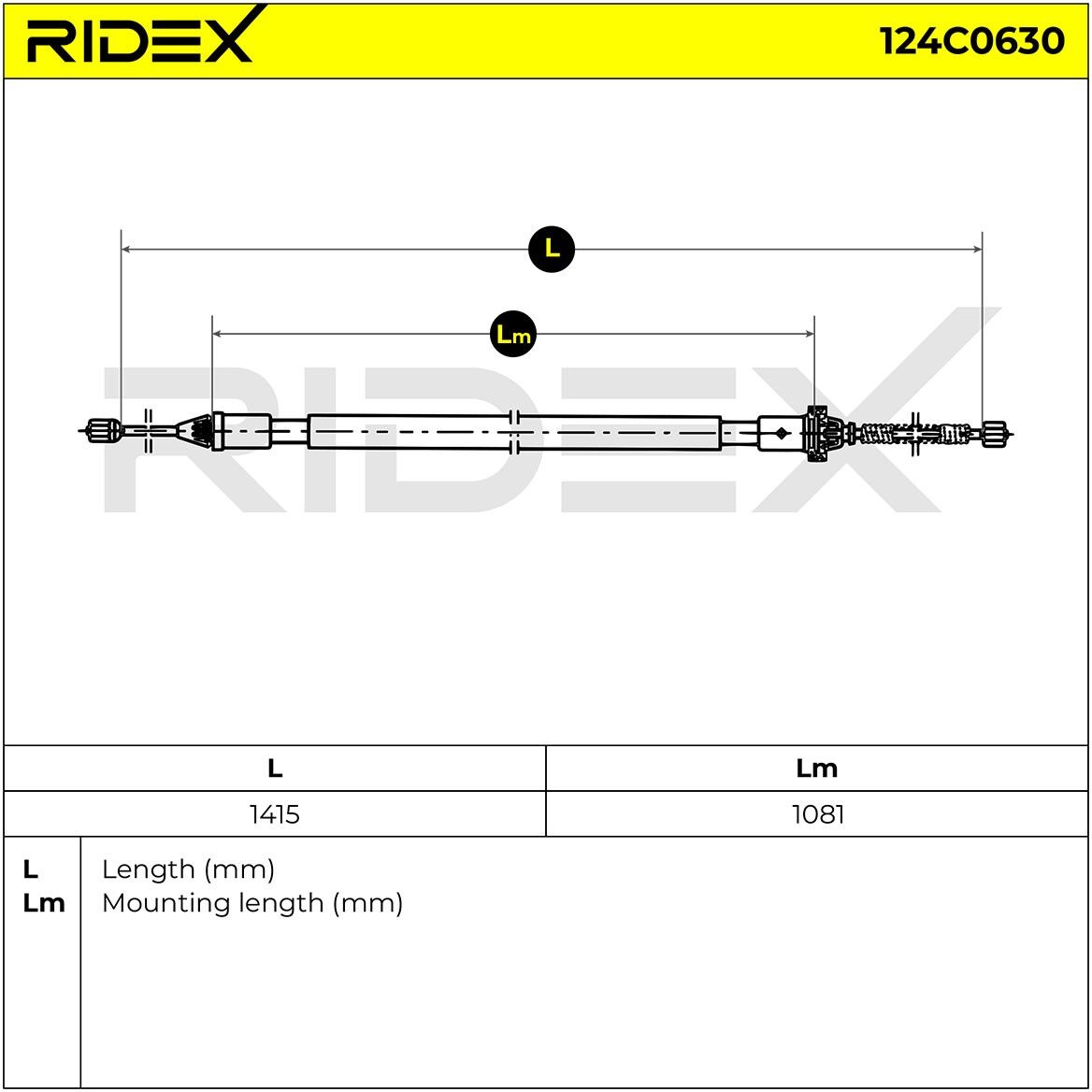 RIDEX 124C0630 Handbrake cable
