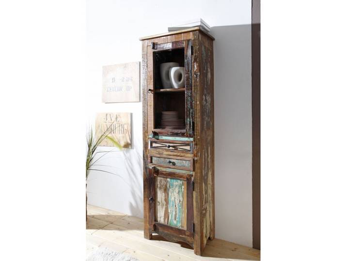 Vitrine 60x35 Bois de récupération laqué Multicolore NATURE OF SPIRIT #24