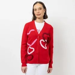 STEFFEN SCHRAUT Cardigan Knopflleiste Herz-Details figurumspielend