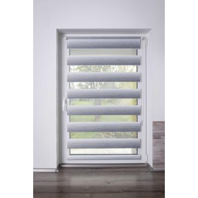Doppelrollo K-HOME "mit schönen Farbverlauf", grau (grau, weiß, weiß), B:65cm H:200cm, Polyester, Rollos