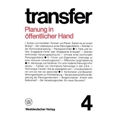 Planung in öffentlicher Hand, Taschenbuch von , VS Verlag für Sozialwissenschaften, 978-3-531-11429-3