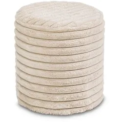Hocker Braga Cord Beige Creme