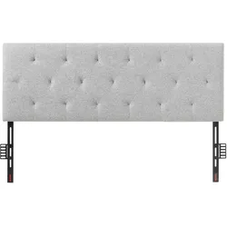 VEVOR Kopfteil in voller Größe mit verstellbarer Höhe (5 cm pro Ebene), Bettzubehör Betthaupt Bettkopfteil 1430 x (905-1205) mm ideal für Schlafzimmer Hotel Privatunterkunft Schlafsaal, Hellgrau