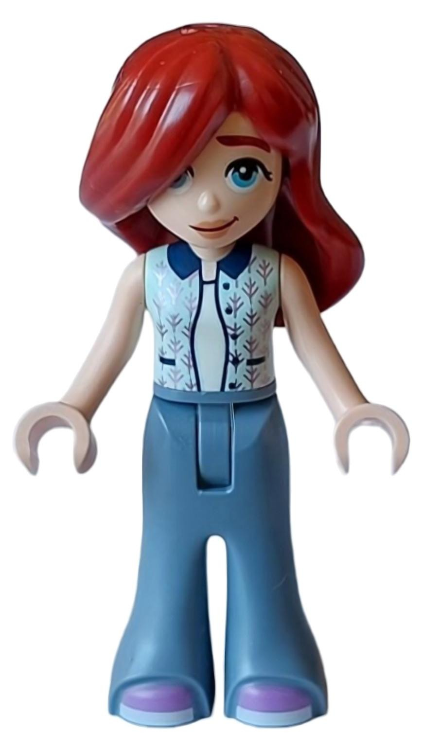 LEGO Minifiguur Friends Paisley met lichtblauw vest en zandkleurige broek (frnd0627)