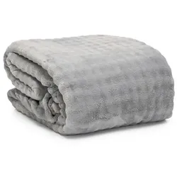 MONT CHALET Heimdecke 3D-Optik Premium Chinchilla waschbar, 150x200cm