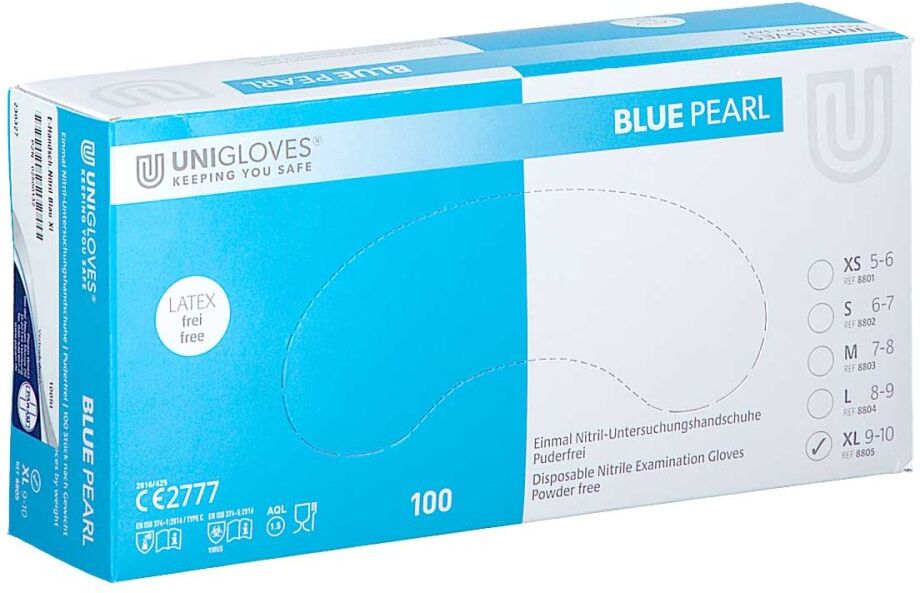 Handschuhe Einmal Nitril Xl blau