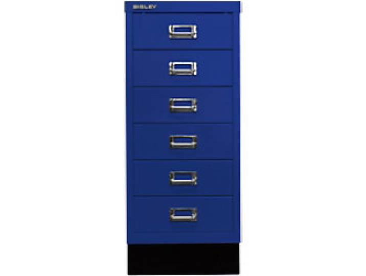 Bisley Schubladenschrank 6 Schübe Oxfordblau 279 x 380 x 670 mm