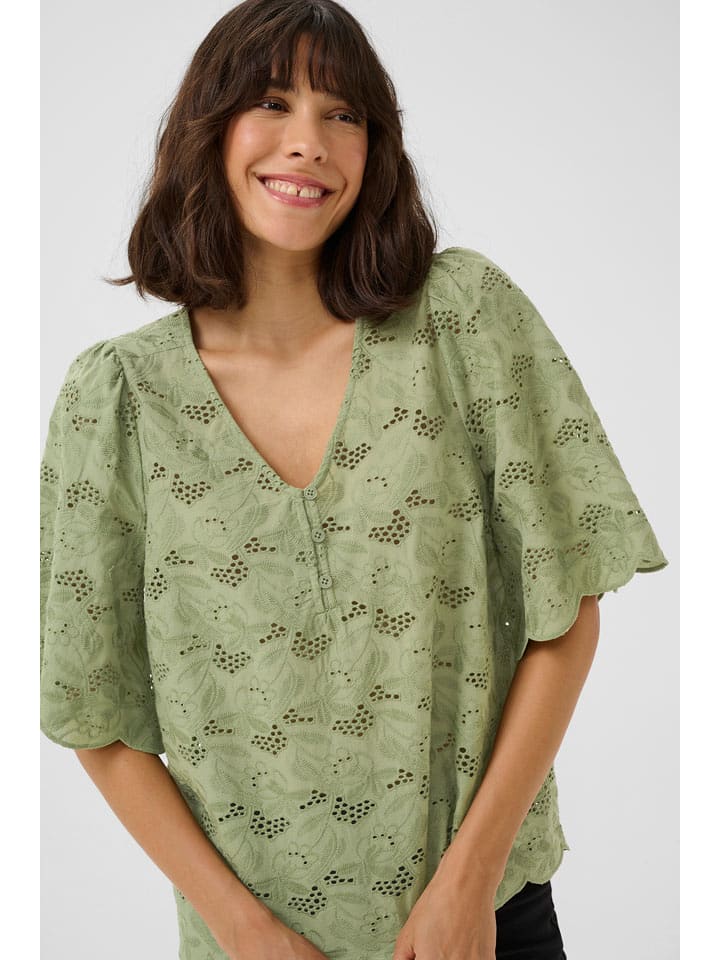 Kaffe Bluse in Khaki - 46