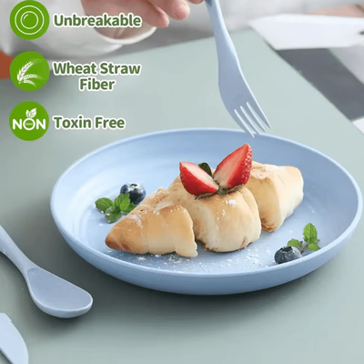 Uplift Curations Nordic Wheat Straw Plates Set 5 Piece Wheat Straw Dinner Plates Large Fruit Vegetable Serving Plates 5 Colors s