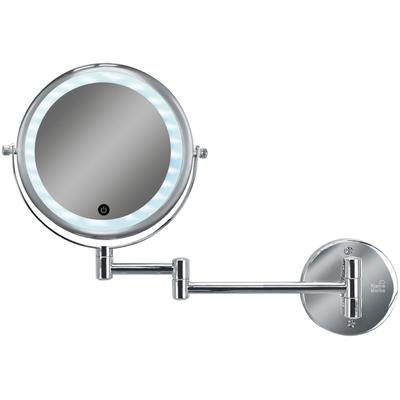Kosmetikspiegel KLEINE WOLKE "Lumi Mirror", silber, H:36cm T:4cm, Glas, Metall, Spiegel, 7-fach Vergrösserung