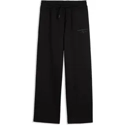 Puma Kinder Freizeit / Mode Sommer GJ Hosen lang Hosen lang Ki PUMA CLASS Straight Leg Pants FL G, Größe 140 in Schwarz Schwarz