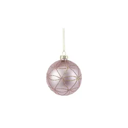 HOME STORY Weihnachtsbaumkugel   , rosa/pink , Glas,Aluminium Ø: 8