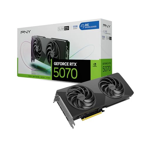 PNY GeForce RTX 5070 Slim OC Dual-Fan 12GB GDDR7 Graphics Card