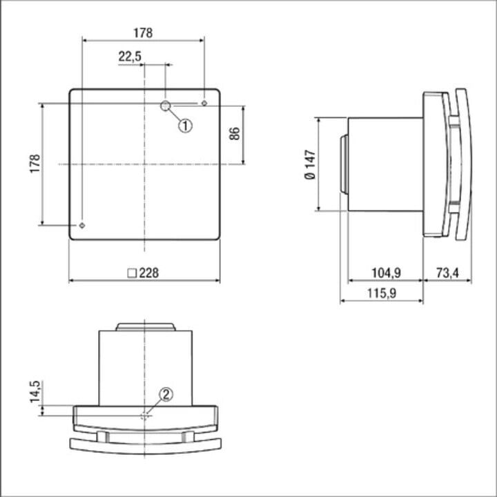 Maico Kleinraumventilator DN150 2-stuf. progr. ECA 150 ipro K (0084.0091)