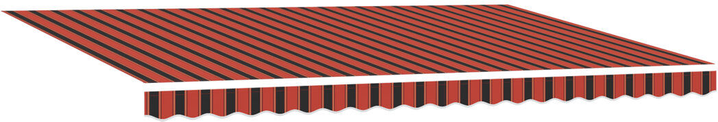 Brayden Studio Retractable Patio Awning Orange/Brown Striped 500 cm W x 300 cm D