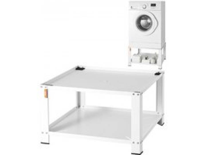 VEVOR Wäscheständer mit Ablagefach, 711,2 x 711,2 x 406,4 mm, Standplattform für Waschmaschine und Trockner, universelle Passform, 299,4 kg Kapazität, Multifunktionsbasis aus Stahl für Waschmaschine