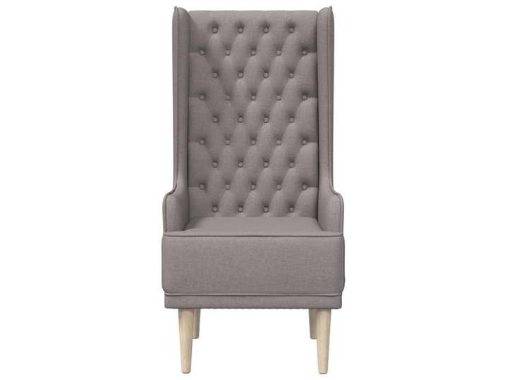 Taupe Chaise confortable LEMON Chaise à dossier haut avec boutons capitonnés Taupe Tissu Pour maison/bureau_18186