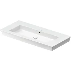 Duravit White Tulip Möbel-Waschtisch 2363100060 105,5 x 49 cm, ohne Hahnloch, weiß, mit Überlauf, Hahnlochbank