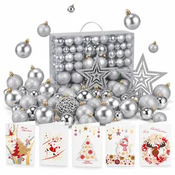 Weihnachtskugeln Silber