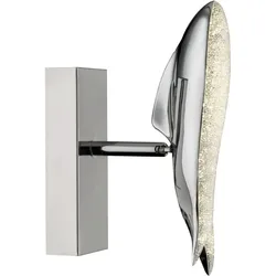 LED Kristall Wandlampe, Wal-Design, Chrom, H 23,5 cm PRESTON