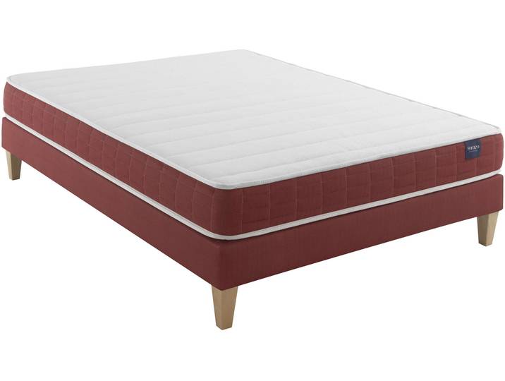 Ensemble matelas couchage latex, sommier et pieds Crépuscule 400 - SOMEO 140x190