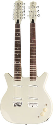Danelectro Doubleneck 612 White Weiß