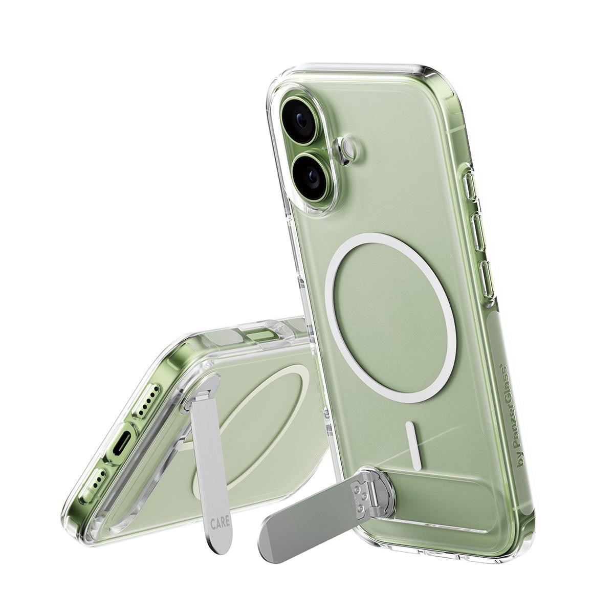 CARE by PanzerGlass Feature Case Transparent mit Kickstand & MagSafe für iPhone 17